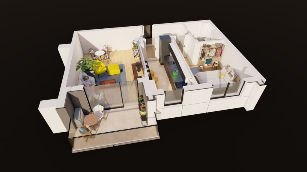 Schiță 1 din 3 — apartament E3-B5-ET1-AP1