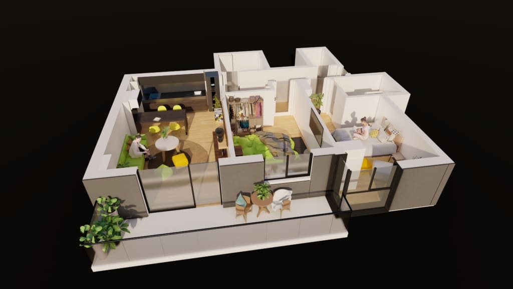 Schiță 1 din 3 — apartament E3-B5-ET1-AP3