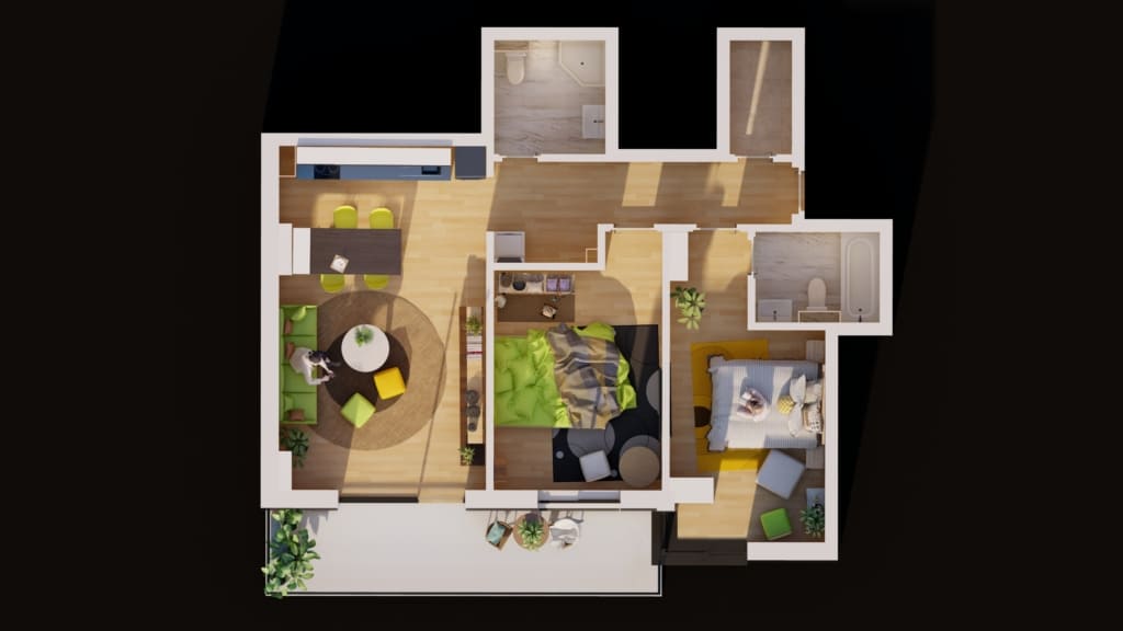 Schiță 3 din 3 — apartament E3-B5-ET1-AP3