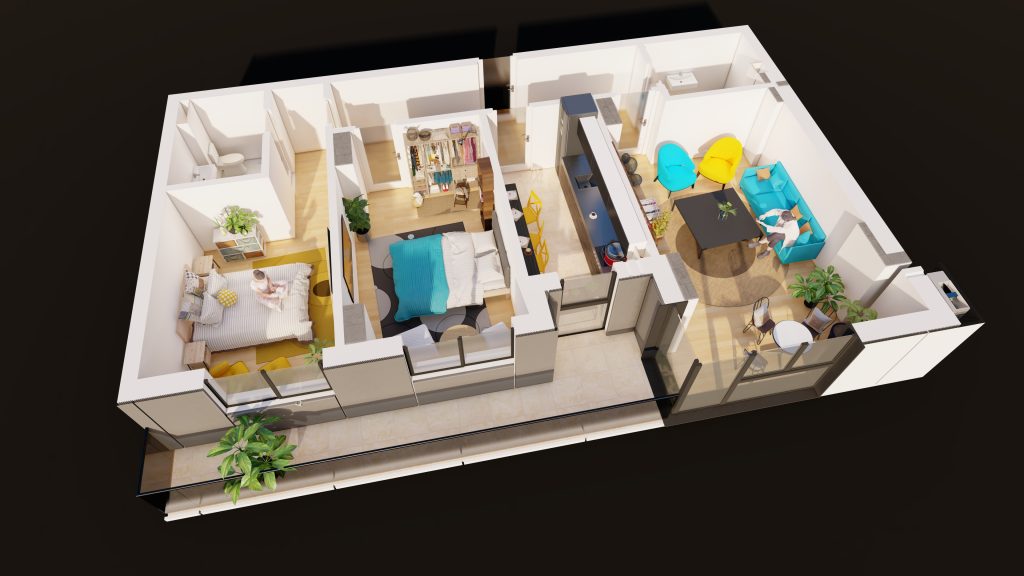 Plan apartament E3-B2-ET1-AP1, 3 camere