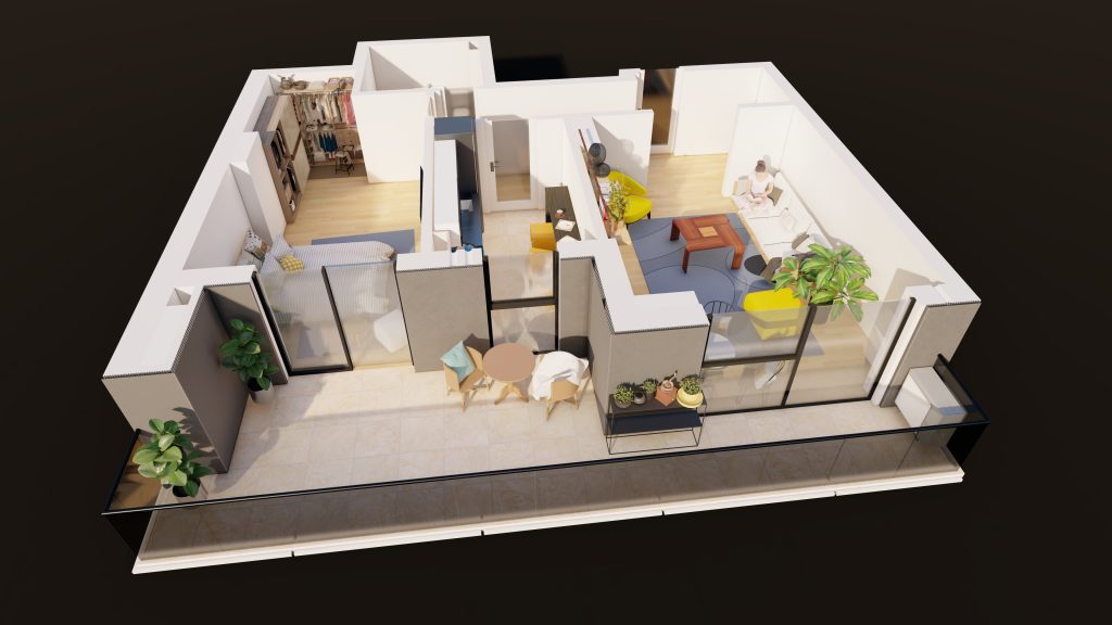 Plan apartament E3-B2-ET1-AP2, 2 camere