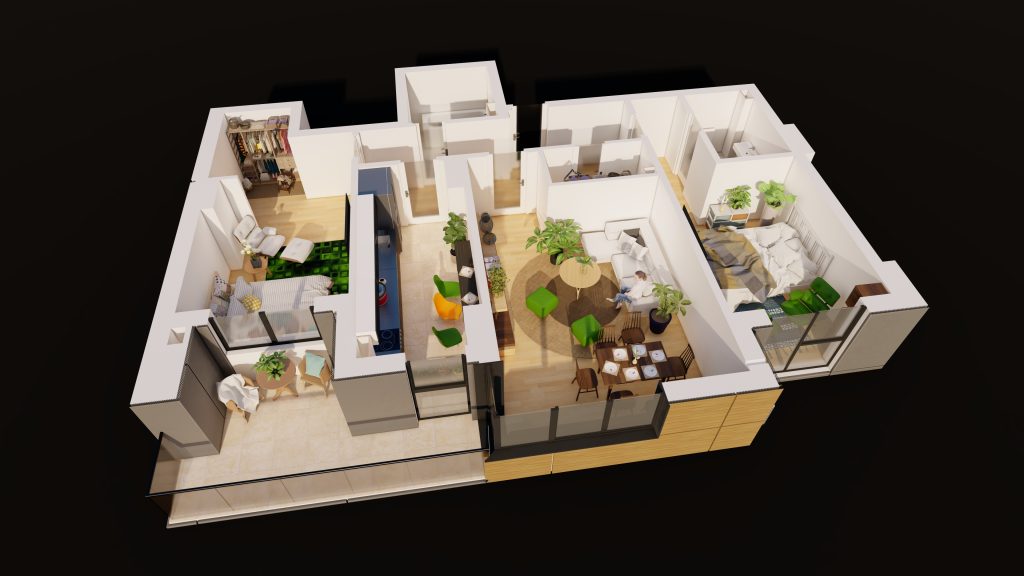 Plan apartament E3-B4-ET1-AP7, 3 camere
