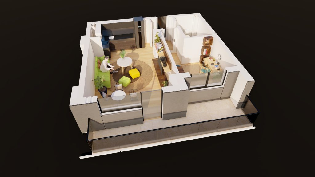 Plan apartament E3-B4-ET1-AP9, Studio