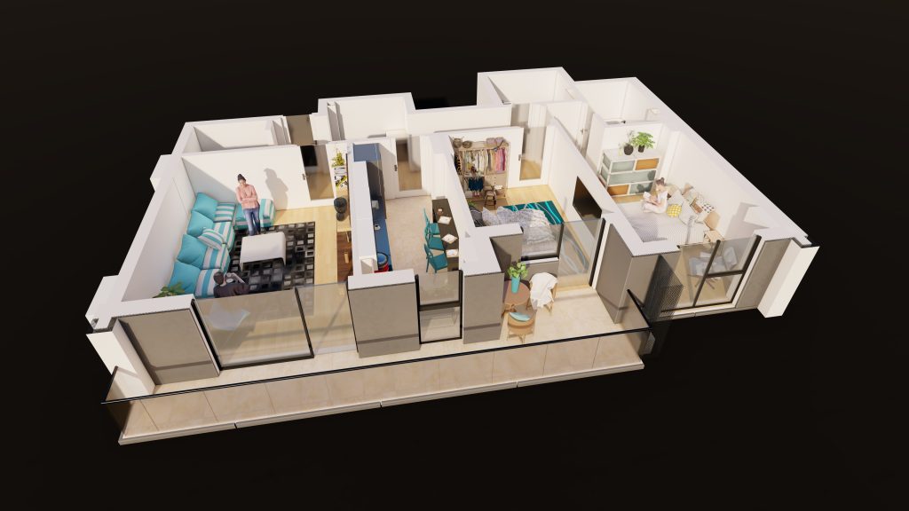 Plan apartament E3-B5-ET1-AP8, 3 camere