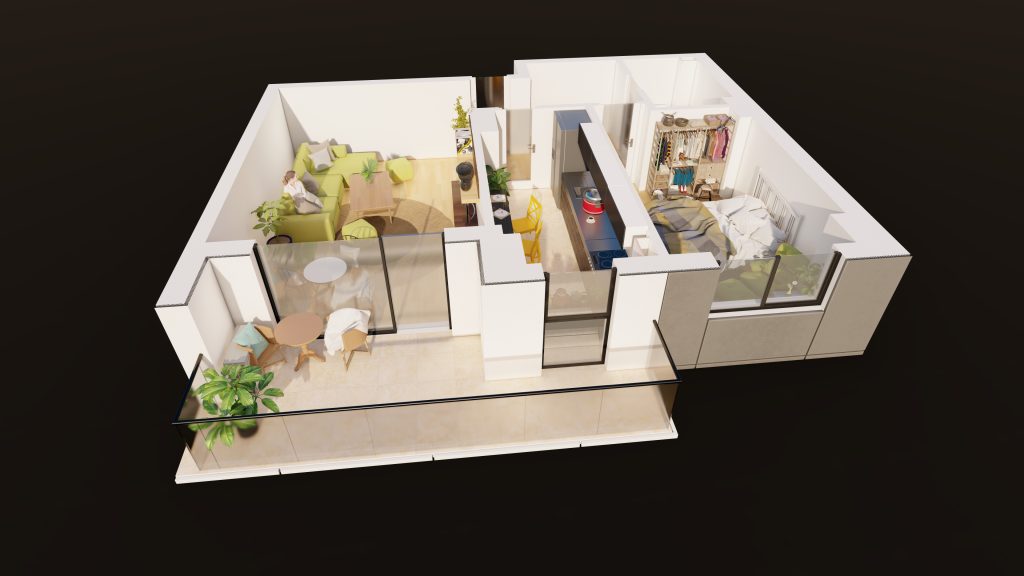 Plan apartament E3-B6-ET2-AP5, 2 camere